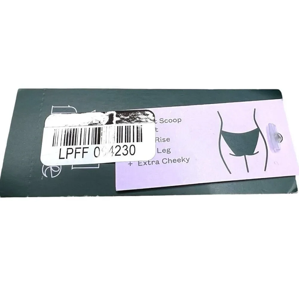 NEW Wild Fable Side Tab Extra Cheeky High Leg Blue Bikini Bottom L - Picture 4 of 6